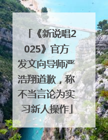 《新说唱2025》官方发文向导师严浩翔道歉，称不当言论为实习新人操作
