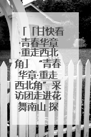 「甘快看·青春华章·重走西北角」“青春华章·重走西北角”采访团走进花舞南山 探寻天水乡村振兴之路