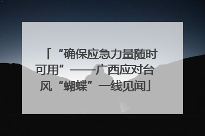 “确保应急力量随时可用”——广西应对台风“蝴蝶”一线见闻