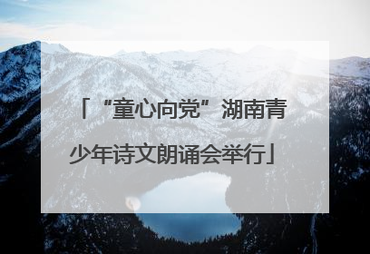“童心向党”湖南青少年诗文朗诵会举行