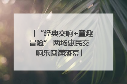 “经典交响+童趣冒险” 两场惠民交响乐圆满落幕