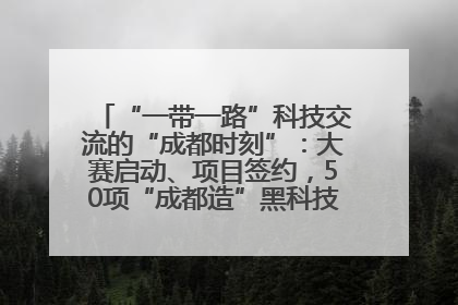 “一带一路”科技交流的“成都时刻”：大赛启动、项目签约，50项“成都造”黑科技吸引多国客商