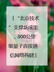 “北京技术”支撑新成果，300公里级量子直接通信网络构建