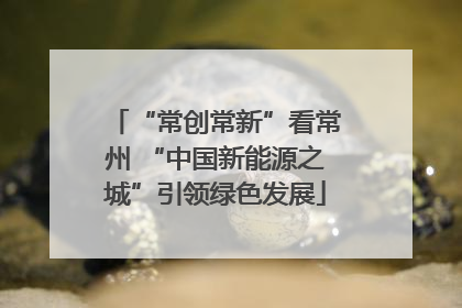 “常创常新”看常州 “中国新能源之城”引领绿色发展
