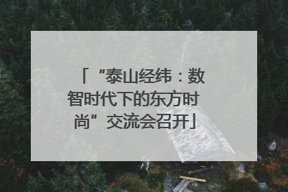 “泰山经纬：数智时代下的东方时尚”交流会召开