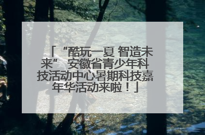 “酷玩一夏 智造未来” 安徽省青少年科技活动中心暑期科技嘉年华活动来啦！