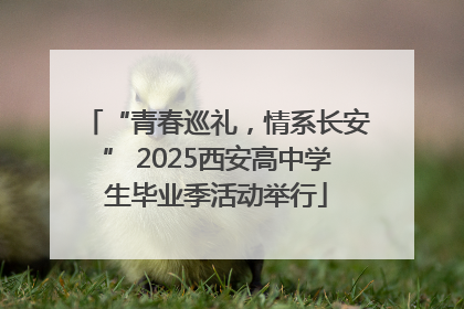 “青春巡礼，情系长安” 2025西安高中学生毕业季活动举行