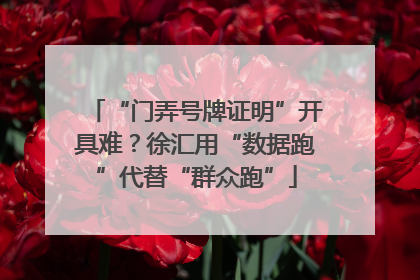 “门弄号牌证明”开具难？徐汇用“数据跑”代替“群众跑”