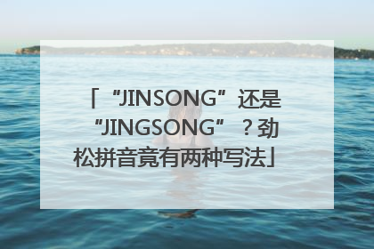 “JINSONG”还是“JINGSONG”？劲松拼音竟有两种写法