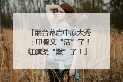 烟台幕启中原大秀：甲骨文“活”了！红旗渠“燃”了！