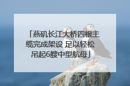 燕矶长江大桥四根主缆完成架设 足以轻松吊起6艘中型航母
