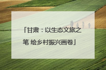 甘肃：以生态文旅之笔 绘乡村振兴画卷