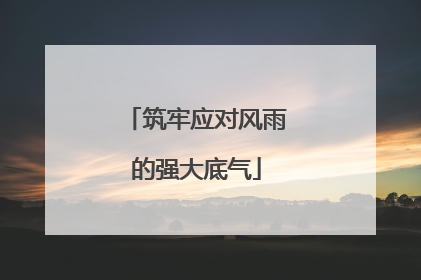 筑牢应对风雨的强大底气