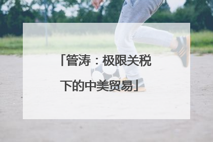 管涛：极限关税下的中美贸易