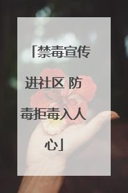 禁毒宣传进社区 防毒拒毒入人心