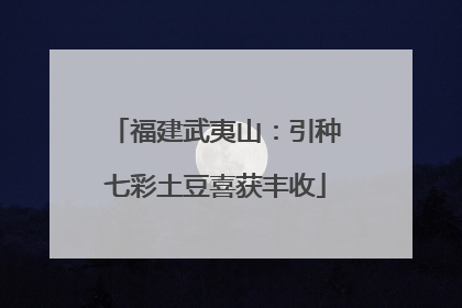 福建武夷山：引种七彩土豆喜获丰收