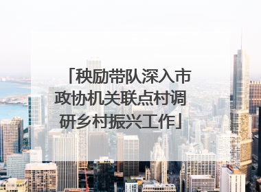 秧励带队深入市政协机关联点村调研乡村振兴工作