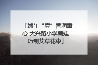端午“廉”香润童心 大兴路小学萌娃巧制艾草花束