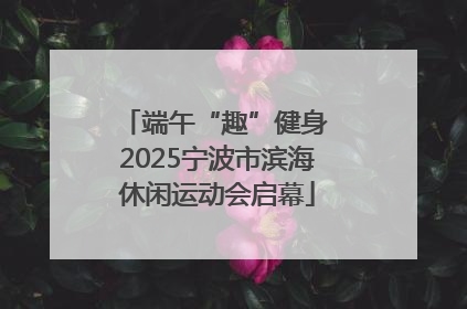 端午“趣”健身 2025宁波市滨海休闲运动会启幕