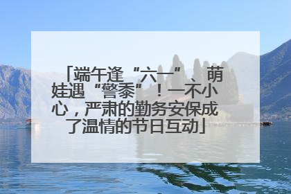 端午逢“六一”、萌娃遇“警黍”！一不小心，严肃的勤务安保成了温情的节日互动