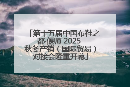 第十五届中国布鞋之都·偃师 2025 秋冬产销（国际贸易）对接会隆重开幕