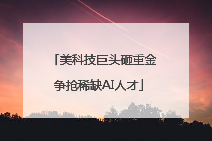 美科技巨头砸重金争抢稀缺AI人才