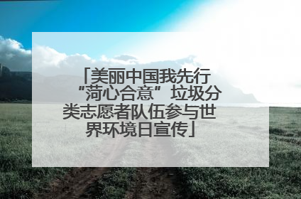 美丽中国我先行 “菏心合意”垃圾分类志愿者队伍参与世界环境日宣传