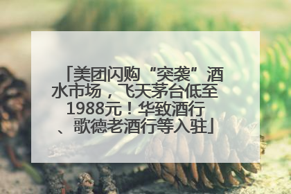美团闪购“突袭”酒水市场，飞天茅台低至1988元！华致酒行、歌德老酒行等入驻