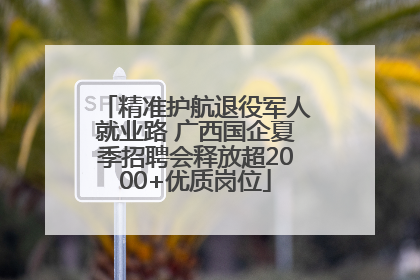精准护航退役军人就业路 广西国企夏季招聘会释放超2000+优质岗位