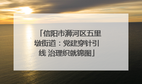 信阳市浉河区五里墩街道：党建穿针引线 治理织就锦图