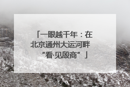 一眼越千年：在北京通州大运河畔“看·见殷商”