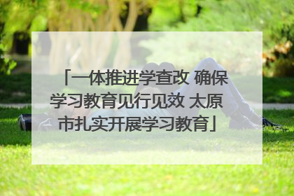一体推进学查改 确保学习教育见行见效 太原市扎实开展学习教育