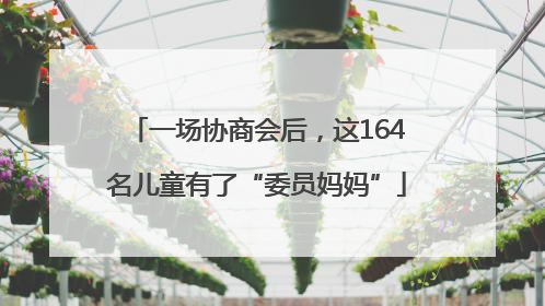 一场协商会后，这164名儿童有了“委员妈妈”