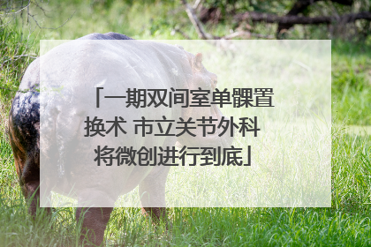 一期双间室单髁置换术 市立关节外科将微创进行到底