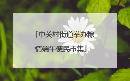 中关村街道举办粽情端午便民市集