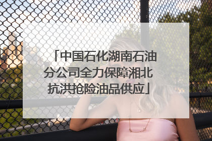 中国石化湖南石油分公司全力保障湘北抗洪抢险油品供应