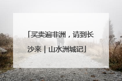买卖遍非洲，请到长沙来｜山水洲城记