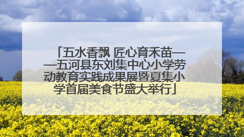 五水香飘 匠心育禾苗——五河县东刘集中心小学劳动教育实践成果展暨夏集小学首届美食节盛大举行