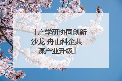 产学研协同创新沙龙 舟山科企共谋产业升级