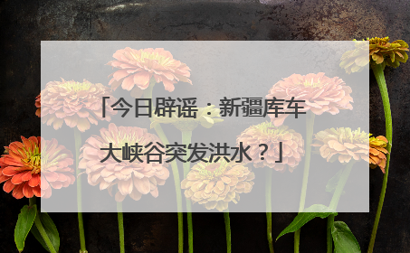 今日辟谣：新疆库车大峡谷突发洪水？