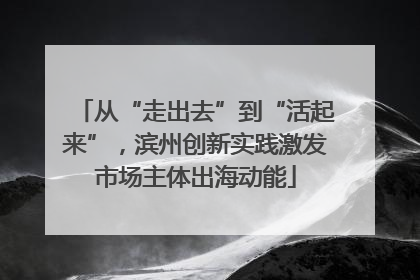 从“走出去”到“活起来”，滨州创新实践激发市场主体出海动能