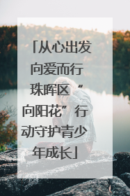 从心出发 向爱而行 珠晖区“向阳花”行动守护青少年成长