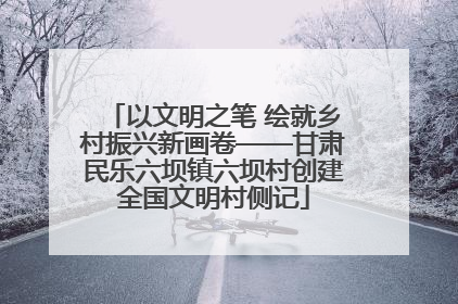 以文明之笔 绘就乡村振兴新画卷——甘肃民乐六坝镇六坝村创建全国文明村侧记