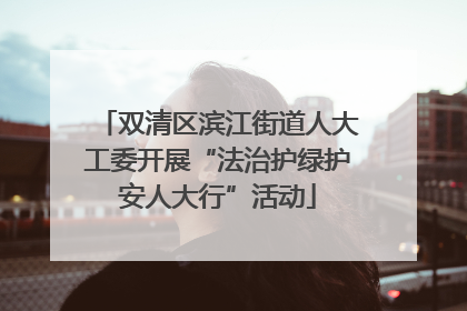 双清区滨江街道人大工委开展“法治护绿护安人大行”活动
