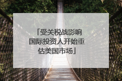 受关税战影响 国际投资人开始重估美国市场