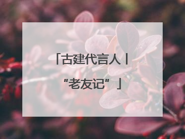 古建代言人丨“老友记”