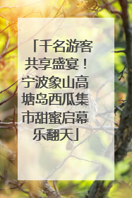 千名游客共享盛宴！宁波象山高塘岛西瓜集市甜蜜启幕乐翻天