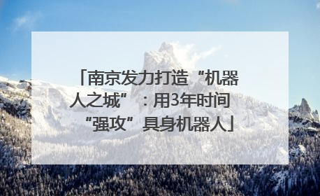 南京发力打造“机器人之城”：用3年时间“强攻”具身机器人