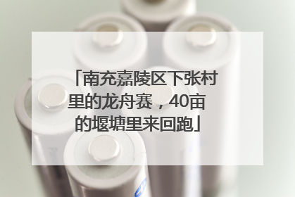 南充嘉陵区下张村里的龙舟赛，40亩的堰塘里来回跑