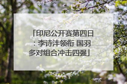 印尼公开赛第四日：李诗沣领衔 国羽多对组合冲击四强